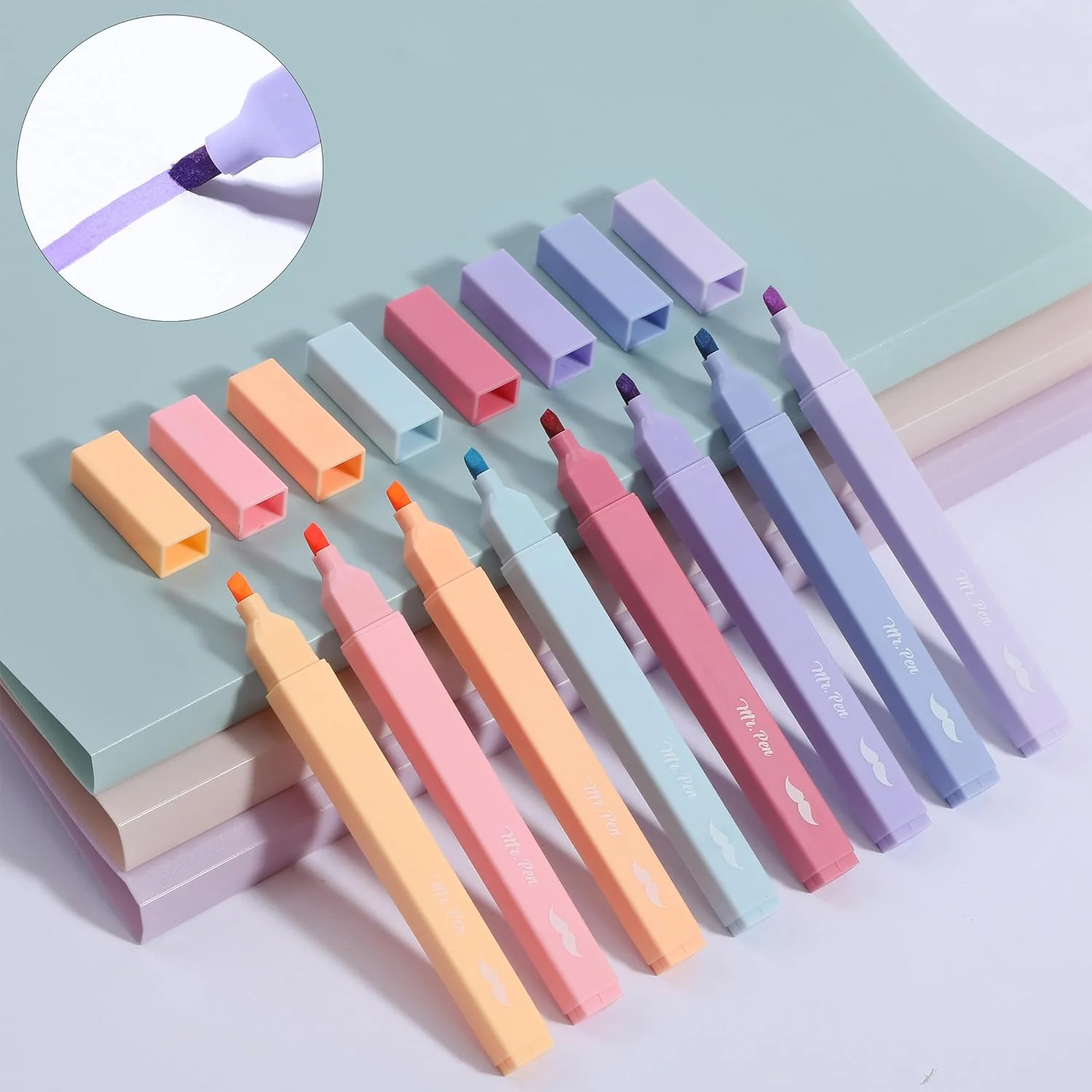 Aesthetic Bible Highlighters, 8 Pack, Pastel Colors, No-Bleed Ink, Chisel Tip, Bible Journaling & Study Supplies - Image 6