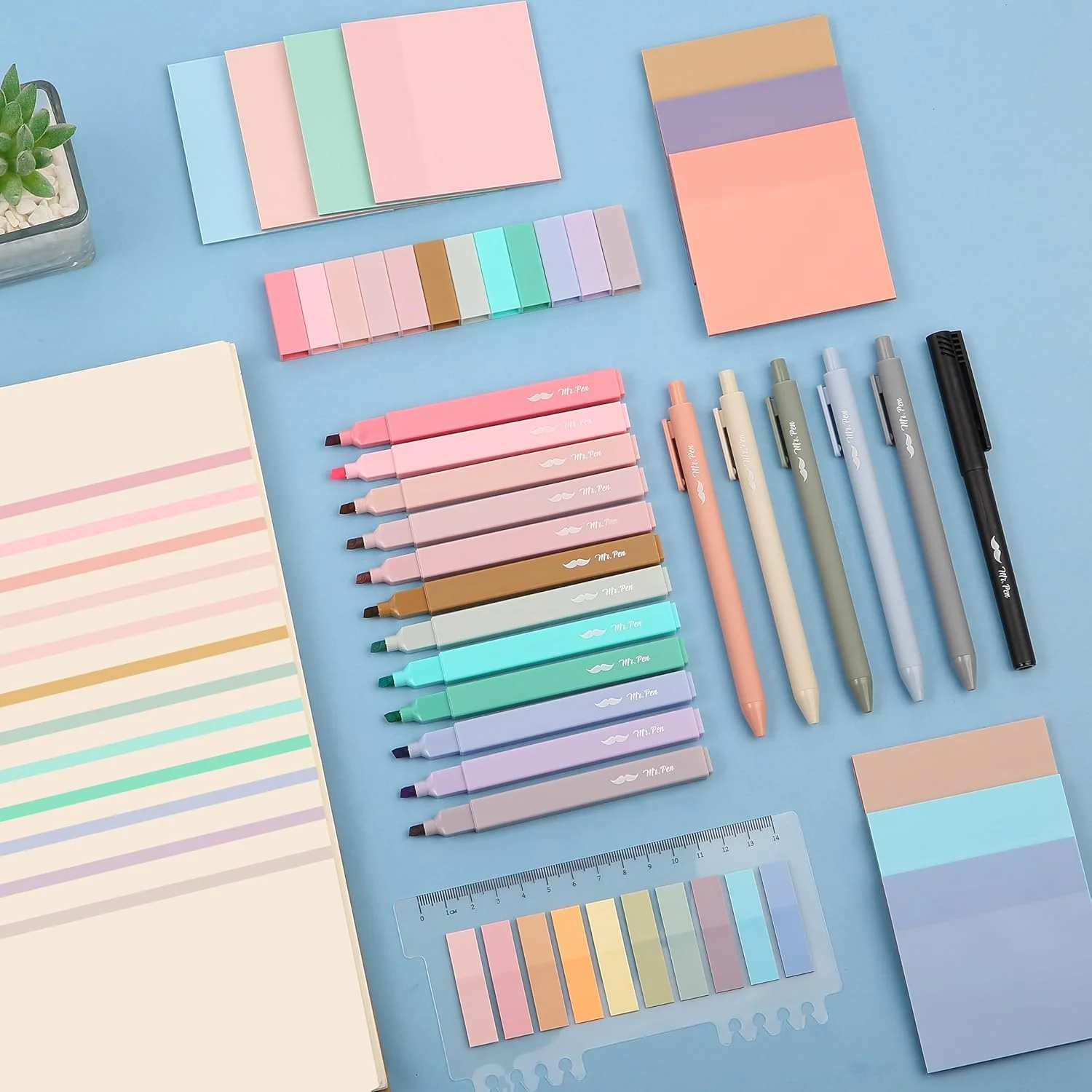 Book Annotation Set, 38 pcs, Pastel Highlighters, Gel Pens, Tabs - Image 6