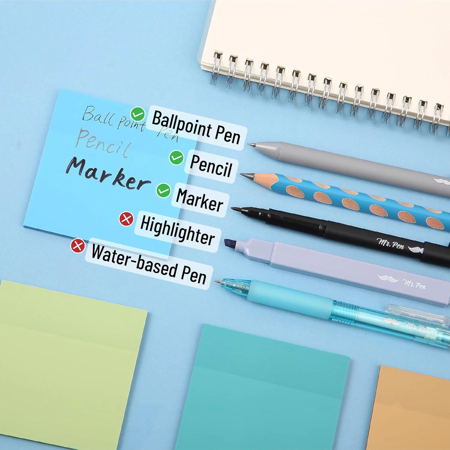 Mr. Pen- Aesthetic Book Annotation Kit, 38 pcs, Aesthetic Highlighters and Gel Pens - Image 4