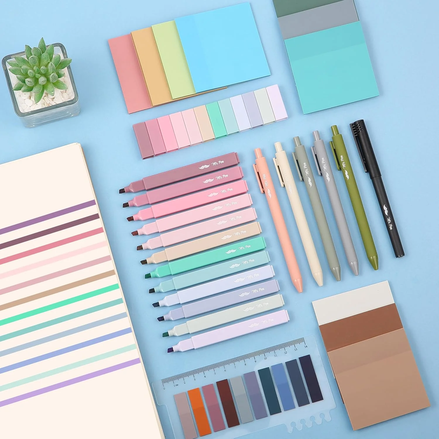 Mr. Pen- Aesthetic Book Annotation Kit, 38 pcs, Aesthetic Highlighters and Gel Pens - Image 6
