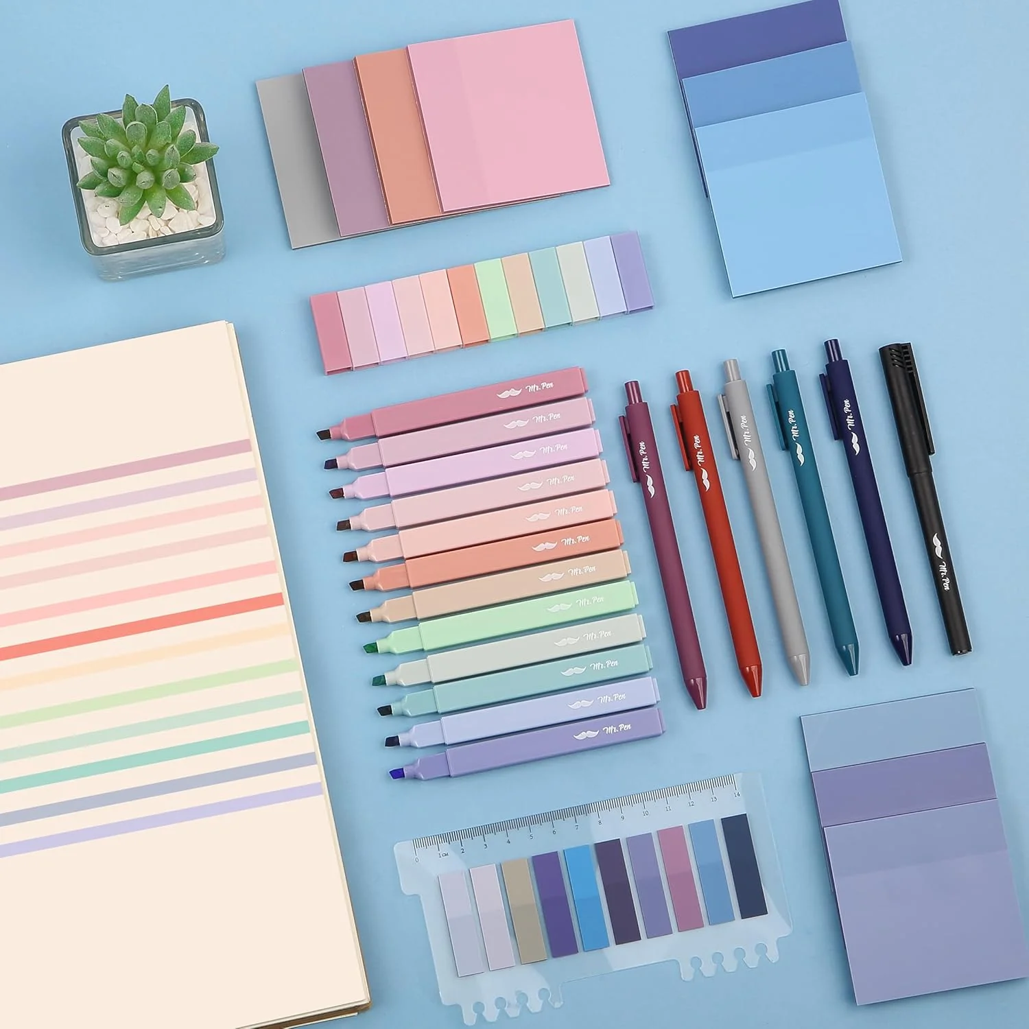 Aesthetic Book Annotation Kit, 38 pcs, Highlighters, Gel Pens, Tabs - Image 6