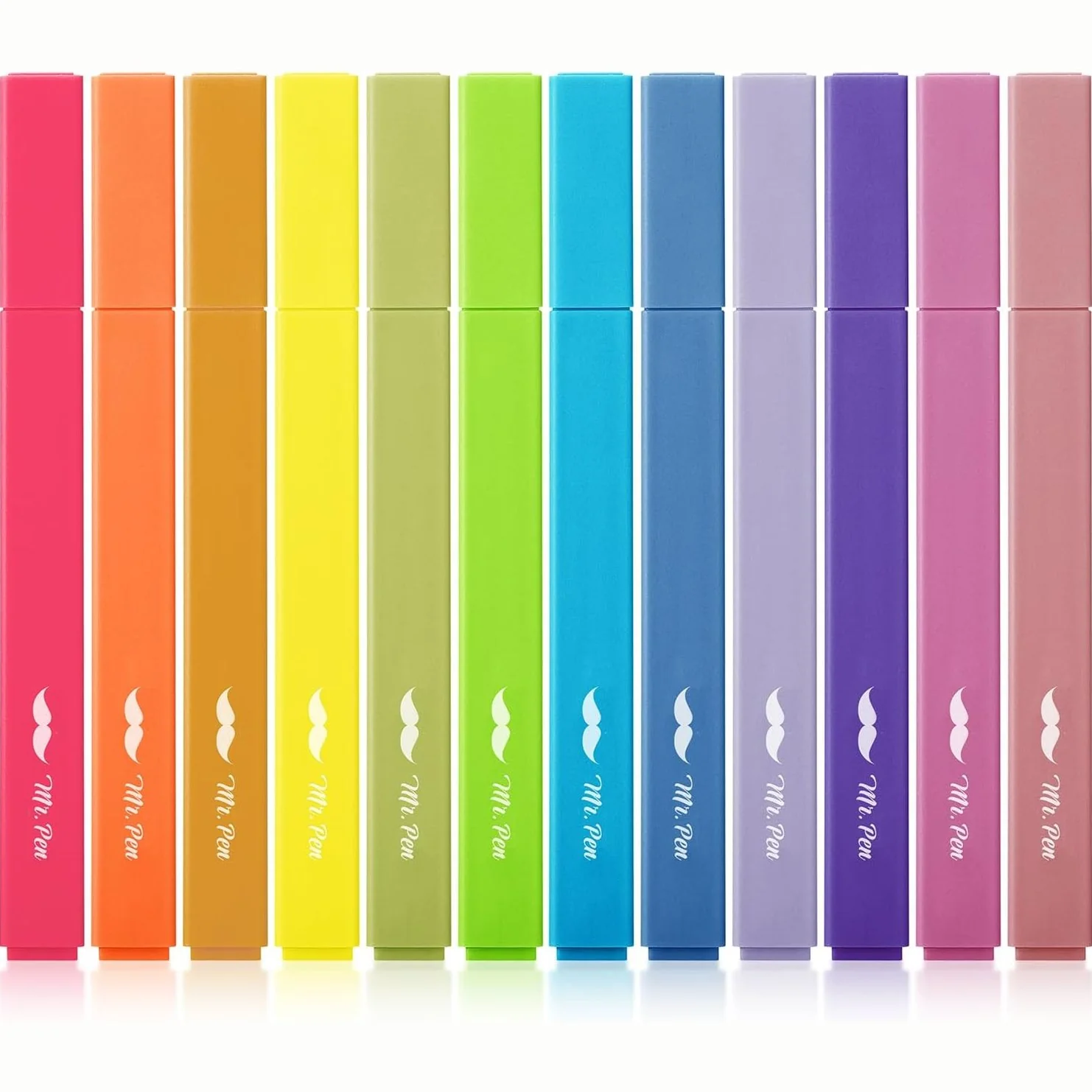 Aesthetic Bible Highlighters, 12 Pack, Vibrant Colors, No-Bleed Ink, Chisel Tip