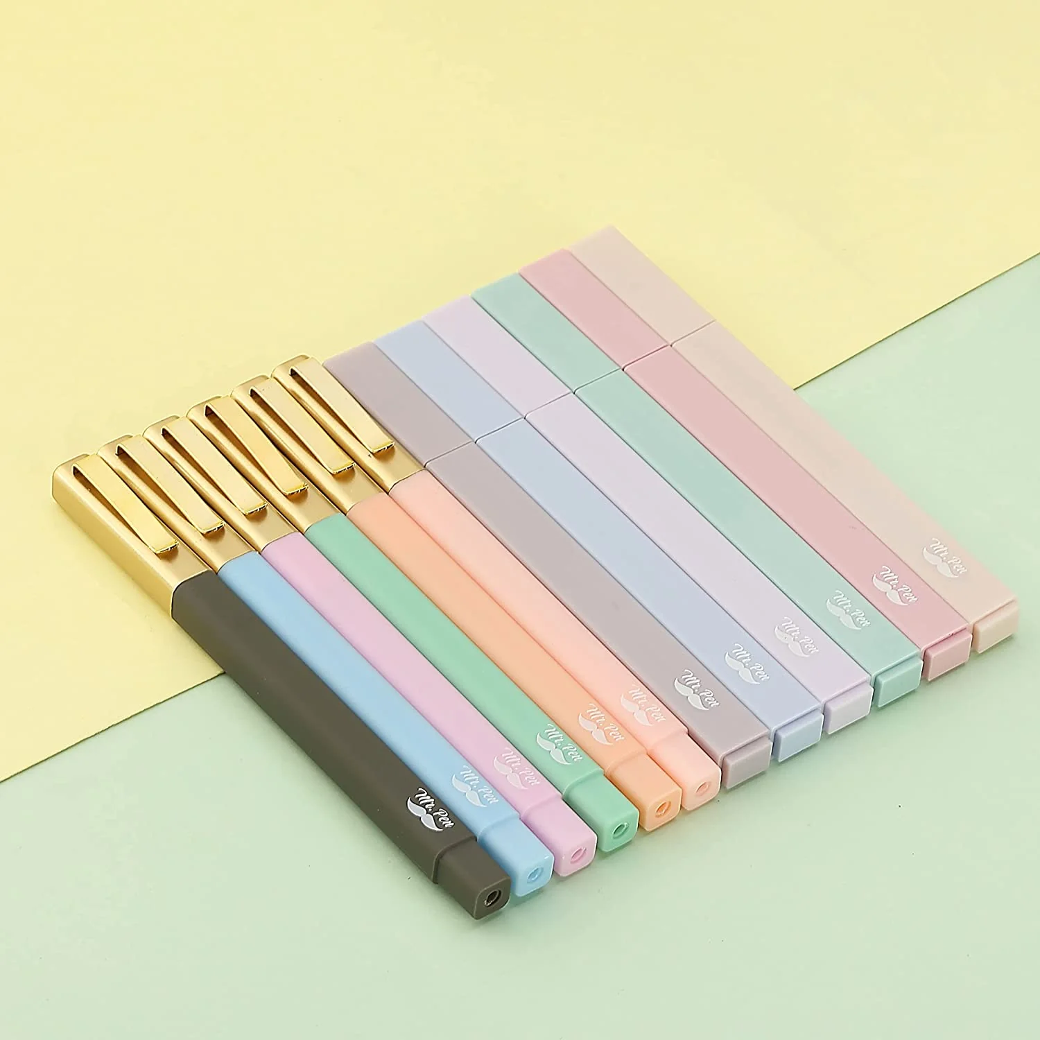 Aesthetic Highlighters and Pens No Bleed, 12 Pack, Pastel Color, Black Ink, No Bleed Highlighters for Bibles - Image 3