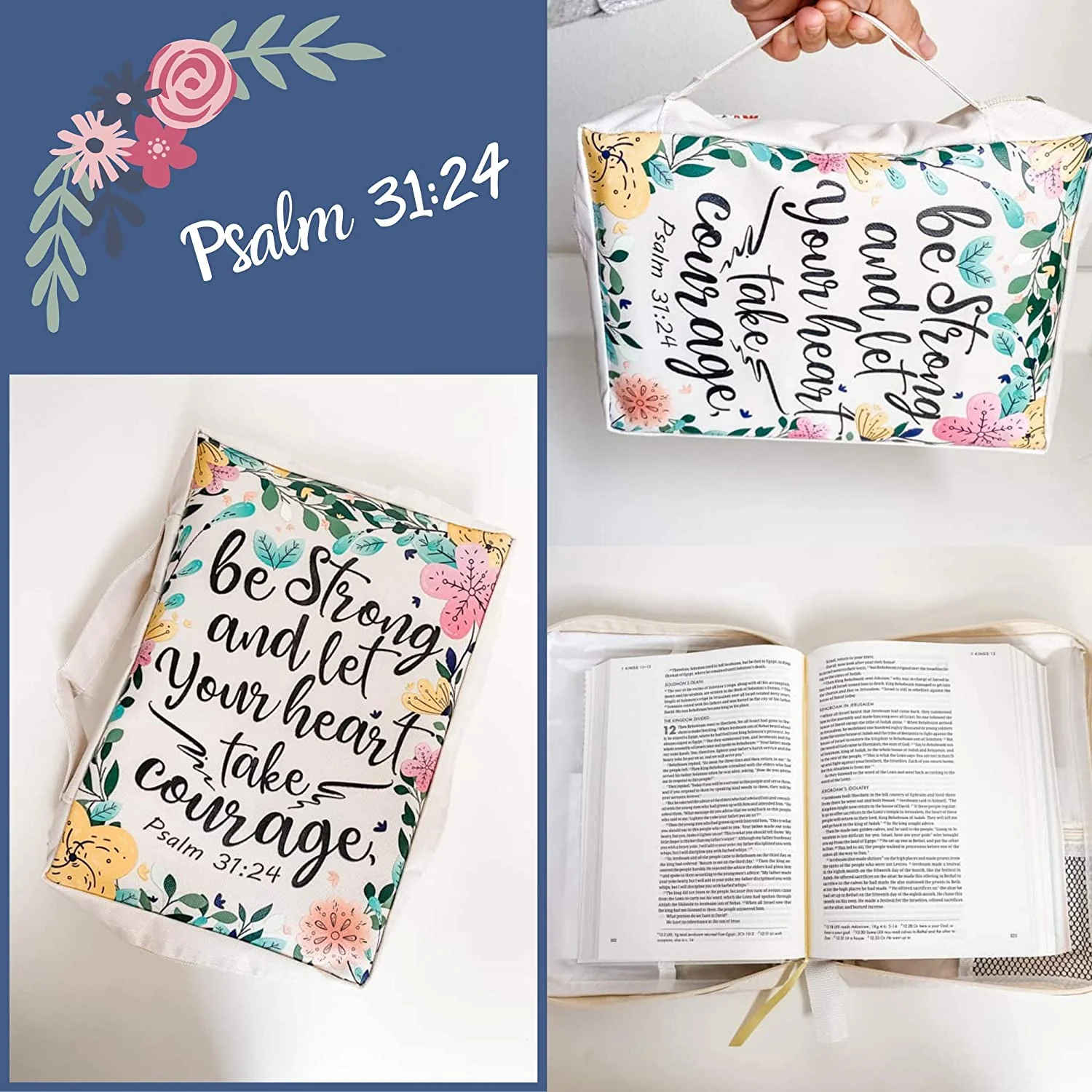 Bible Case, Bible Bag, Bible Covers, Bible Holder, Bible Bags Canva, Study Bible Case, Bible Cases, Bible Covers for Women, Covers for Bible, Bible Cover Case - Image 13