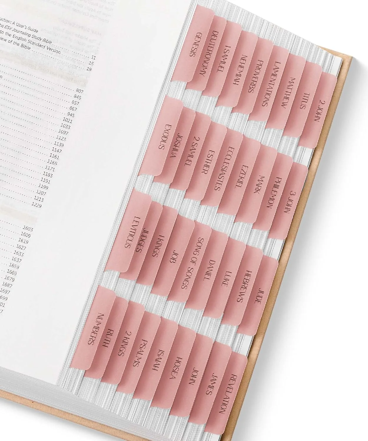 Mr. Pen- Bible Tabs, 75 Tabs, Transparent Pink Laminated Bible Tabs for Women and Men