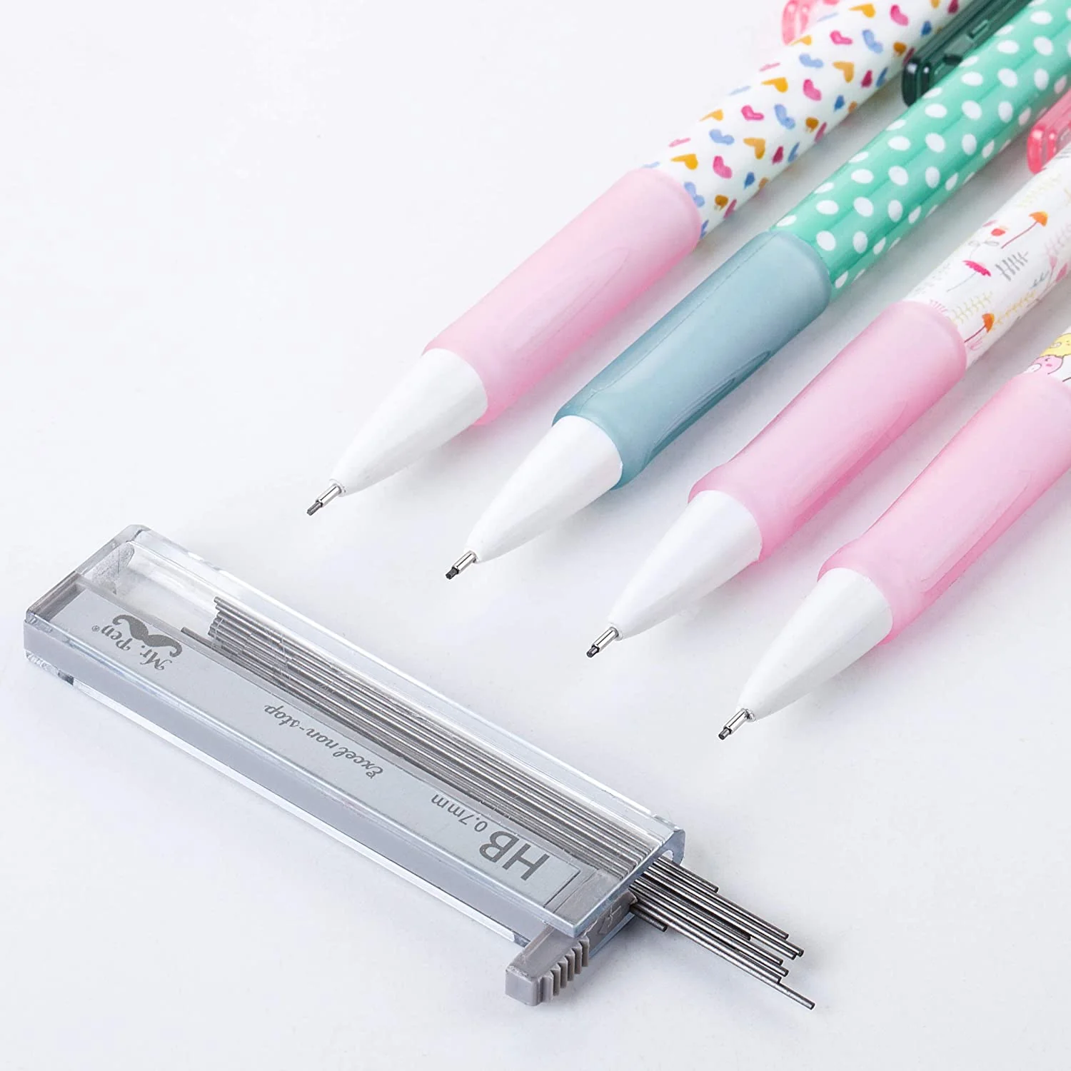 Cute Mechanical Pencil Set, 0.7mm, 16 pcs, Lead + Erasers - Image 11