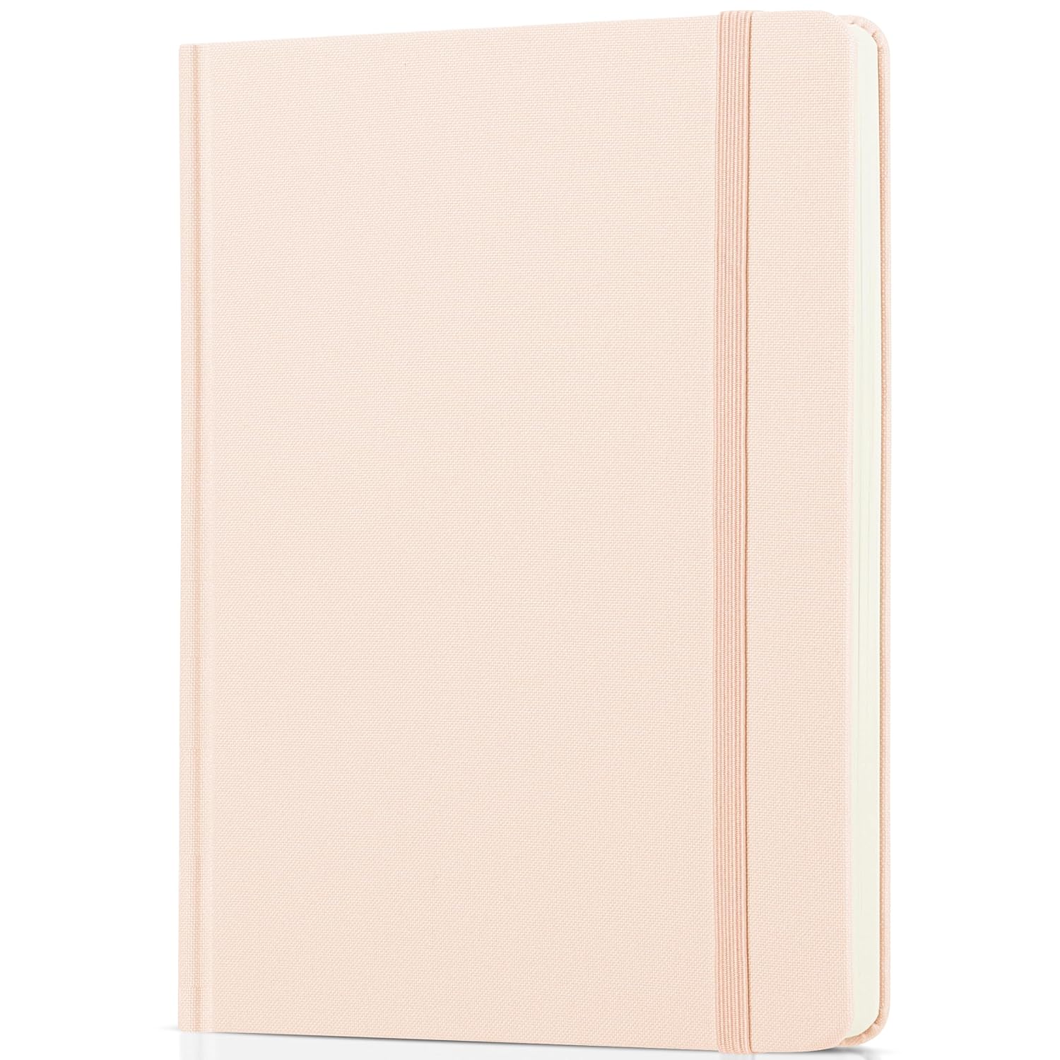 Mr. Pen- Dotted Journal Notebook, 5.7"x8.3", 160 Pages, Fabric Hardcover, Soft Blush Bullet Journal Notebook