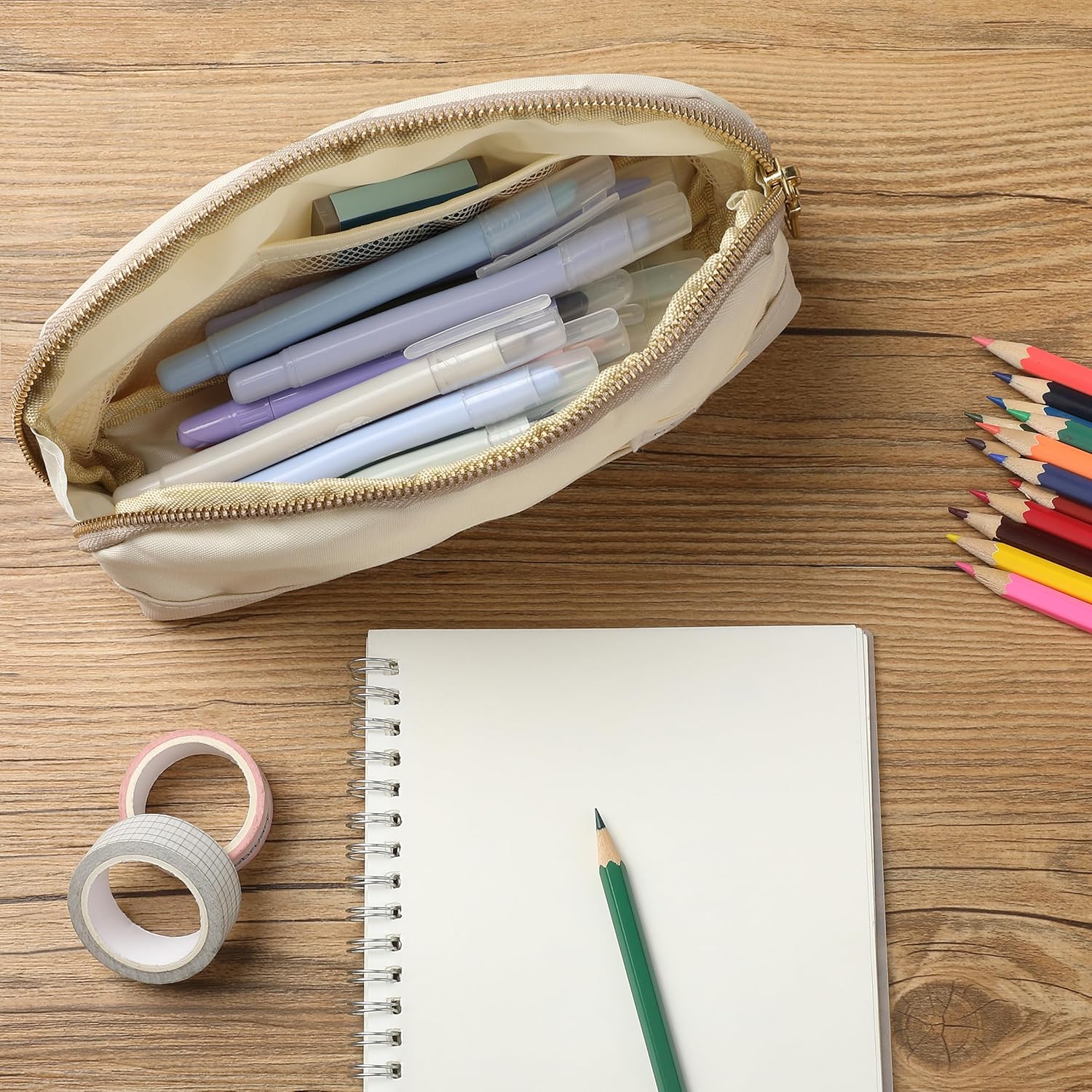 Mr. Pen- Pencil Case, Brown, Pencil Pouch, Pencil Bag, Pen Case, Pen Pouch, Selah Pen Bag - Image 5