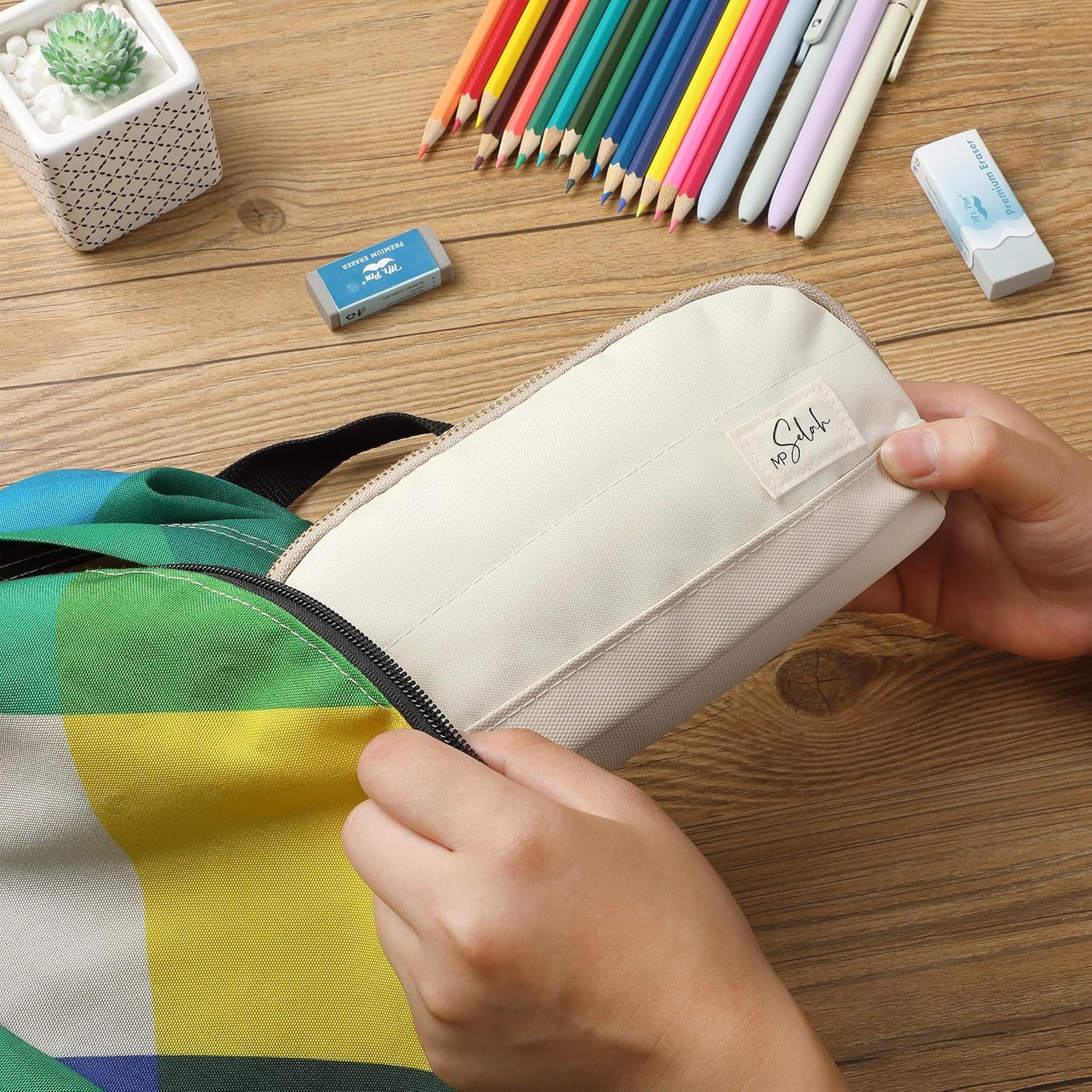Mr. Pen- Pencil Case, Rose Pink, Pencil Pouch, Selah Theme - Image 7