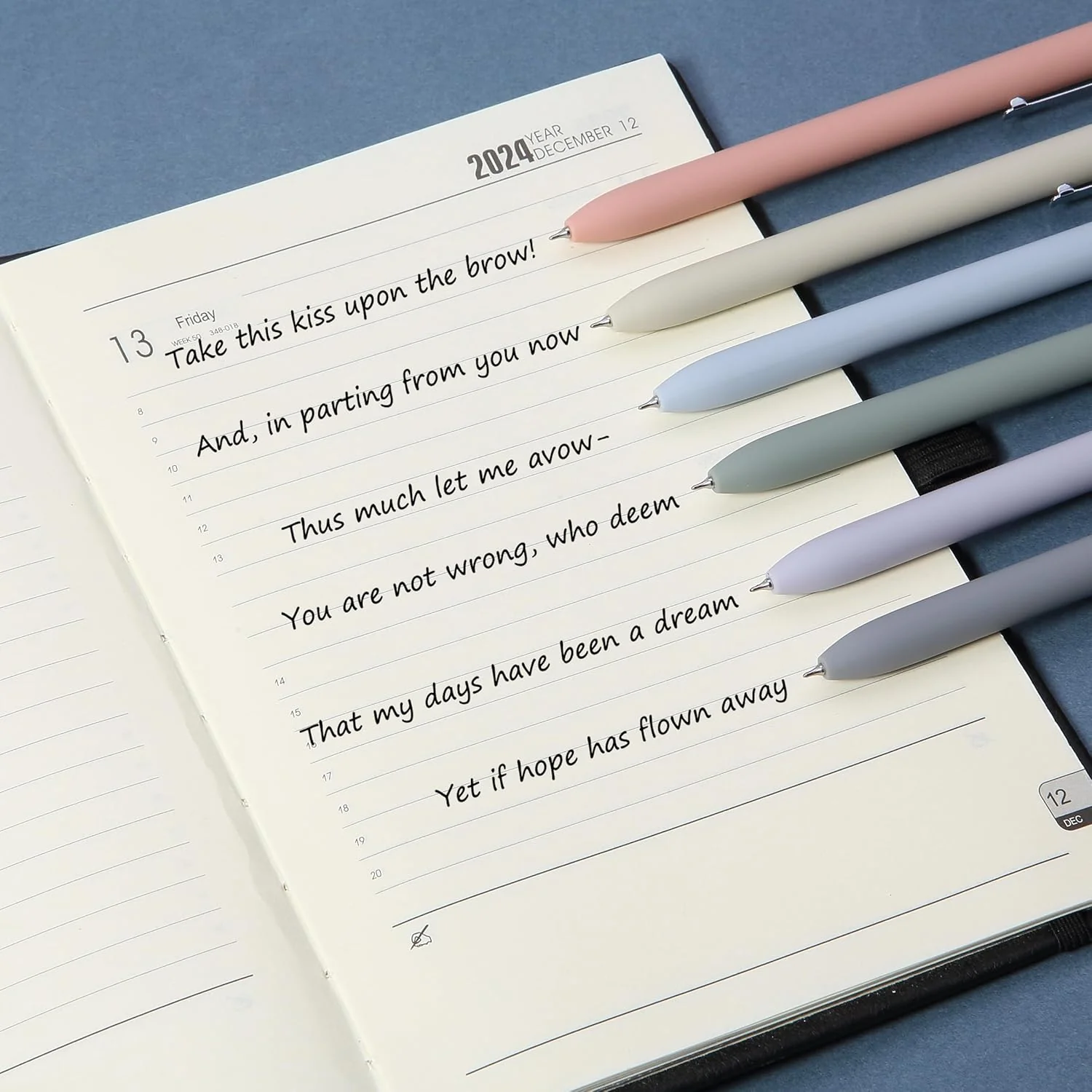 Mr. Pen- Retractable Gel Pens for Journaling, 6 Pack, 0.5 mm Black Ink, Color Barrel with Silver Cross Clip - Image 7