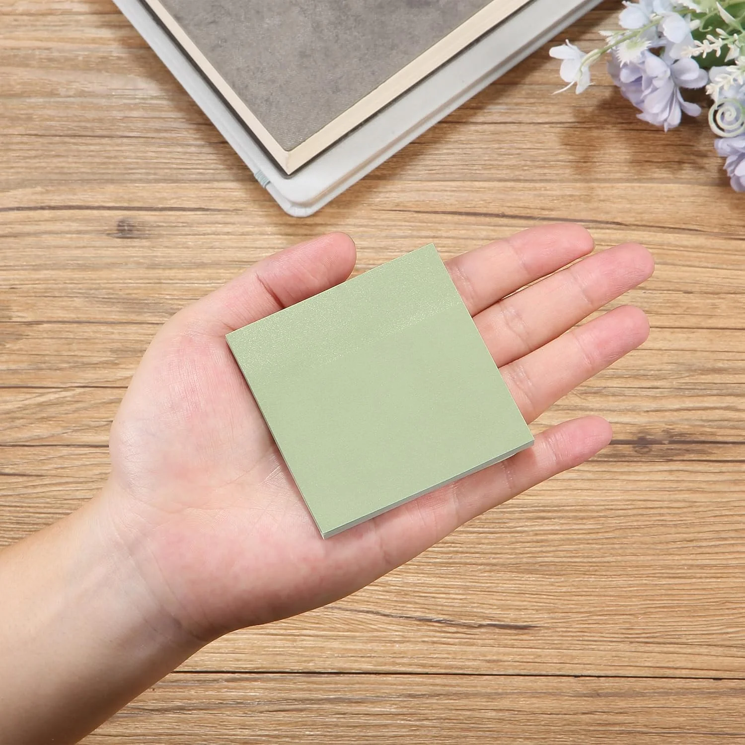 Green Sticky Notes 3x3 Inch, 12 Pads, 600 Sheets, Shades of Green - Image 2