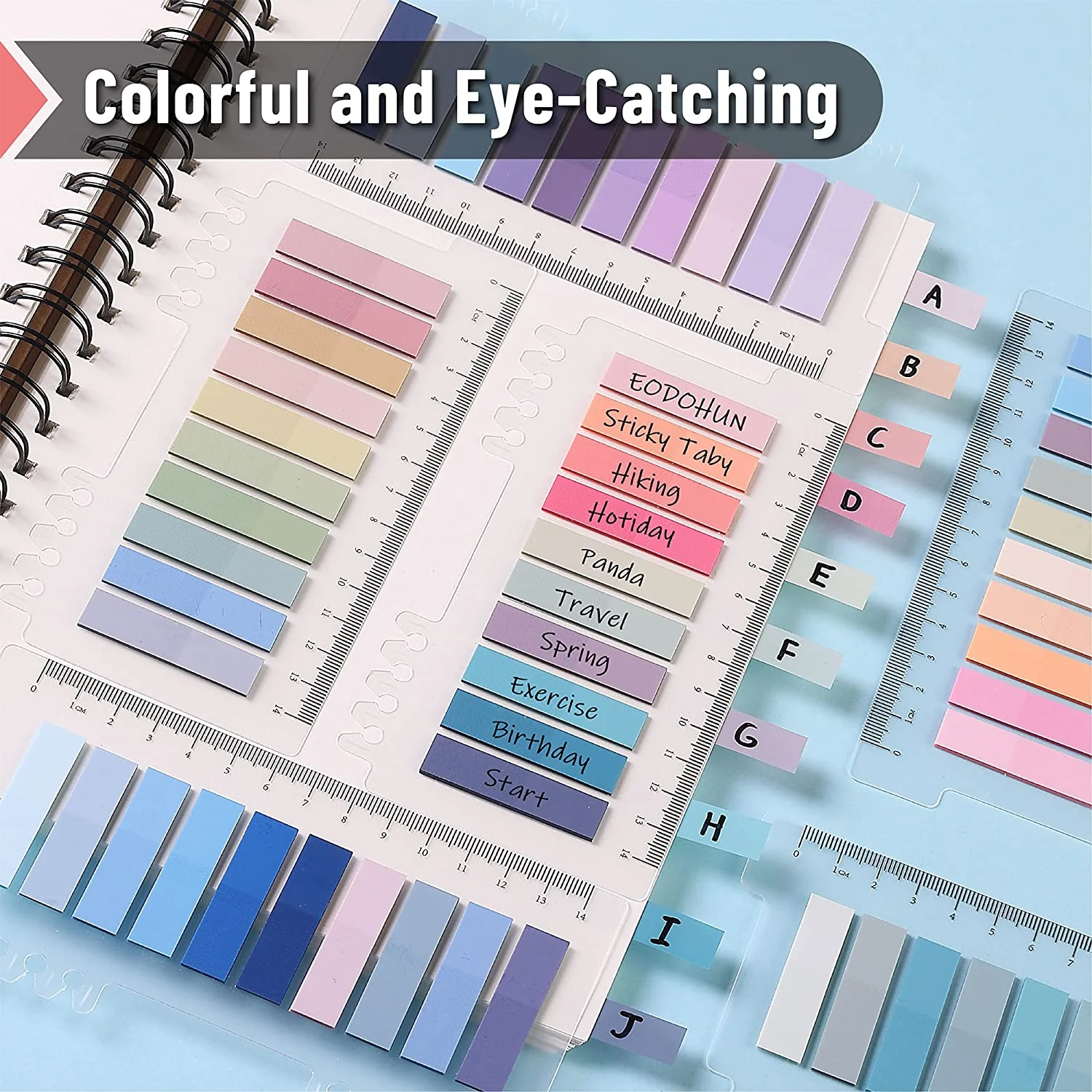 Sticky Tabs 1600 Pcs, Transparent Colorful Index Tabs, Page Markers, Book Tabs for Notes & Organizing - Image 11