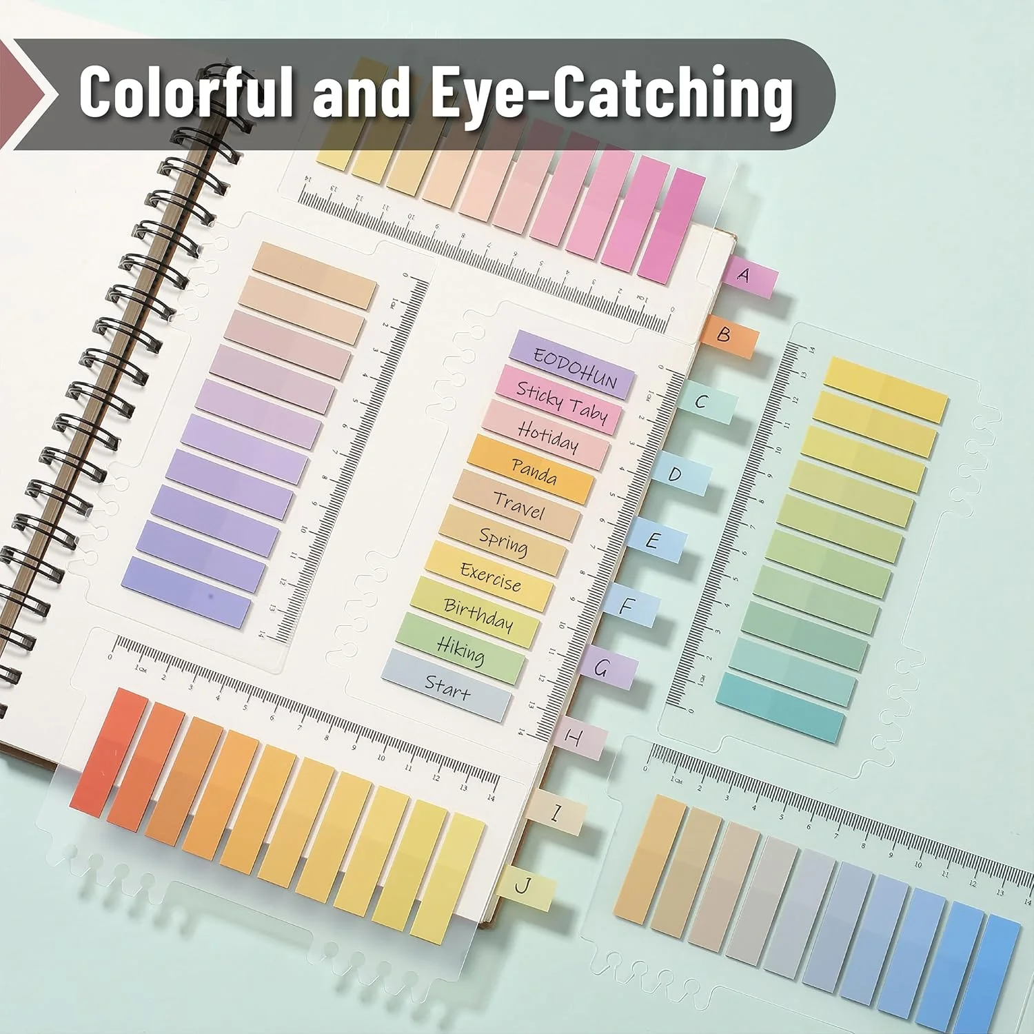 Sticky Tabs 3200 Pcs, Colorful Transparent Book Tabs, Page Markers, Index Tabs for Notes & Organizing - Image 6