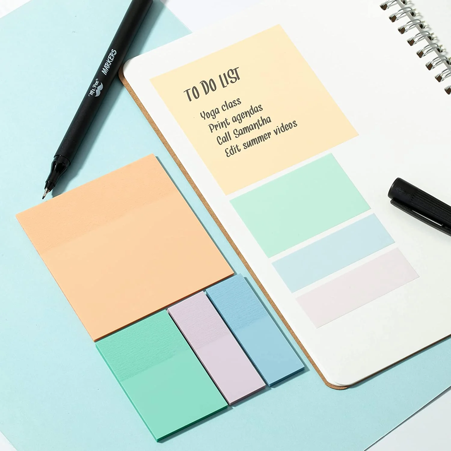 Transparent Sticky Notes with Pen, 200 Pastel Sheets for Bible Journaling, Study & Books - Image 9