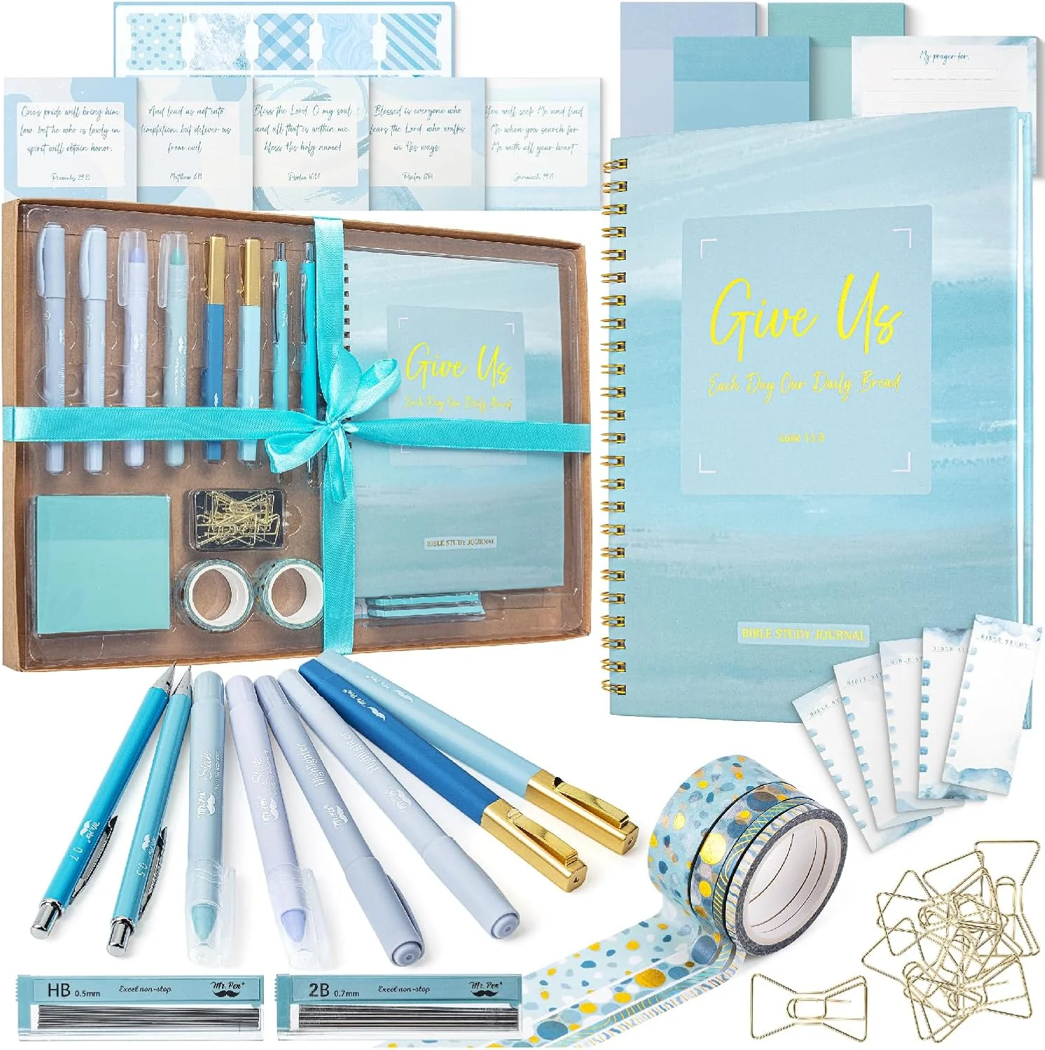Bible Journaling Kit, Bible Highlighters and Pens No Bleed, Bible Study Kit, Journaling Kit for Women and Gift, Bible Tabs and Highlighter Set - Image 11