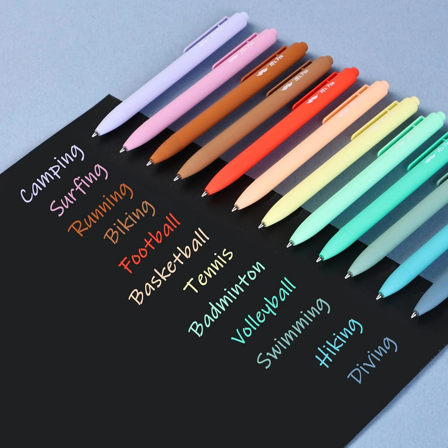Retractable Gel Pens, 12 Pack, Assorted Colors, Fast Dry, Gel Pens Fine Point 0.7mm, Retractable Pens, Cute Pens, Gel Ink Pens, Aesthetic Pens for Journaling, Colorful Pens, Fine Tip Pens - Image 8