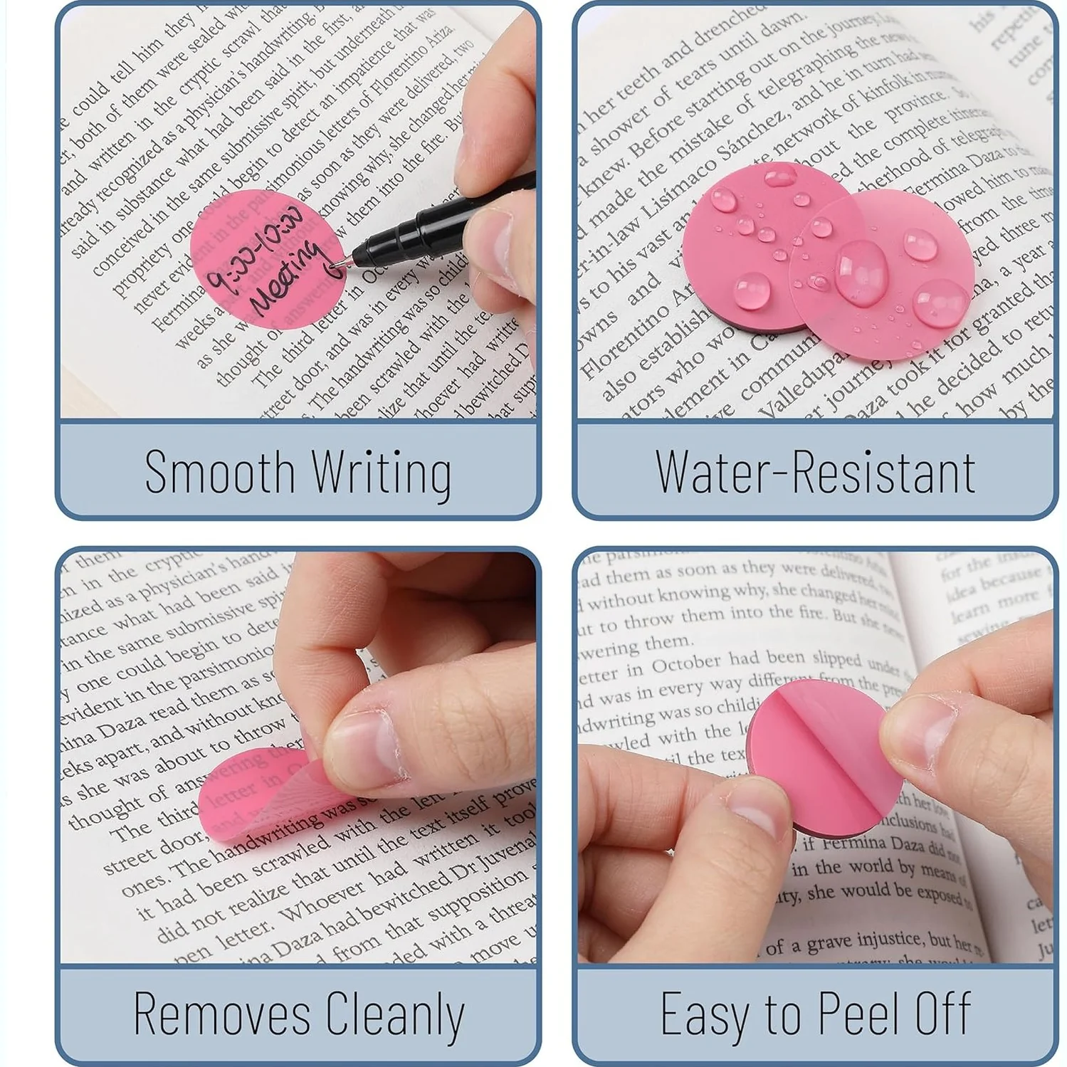Transparent Round Sticky Notes, 560 Pcs, Assorted Colors, 28mm, Sticky Tabs with Quick-Dry Pen - Image 15