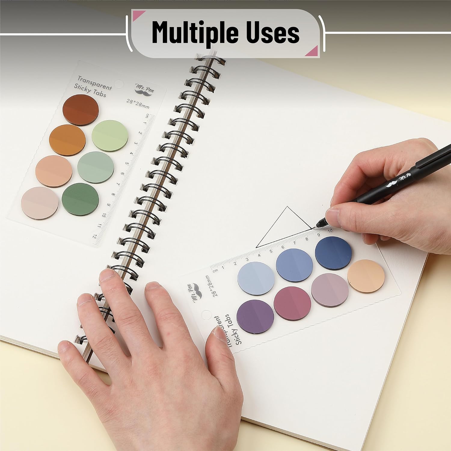 Transparent Round Sticky Notes, 560 Pcs, Assorted Colors, 28mm, Sticky Tabs with Quick-Dry Pen - Image 22